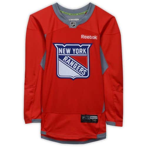 Pro Stock NHL New York Rangers Fanatics Authentic Reebok 3.0 Practice Jersey Red Size 52