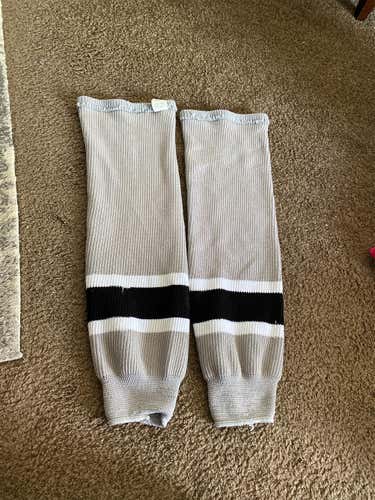 Athletic Knit Gray Senior Large Socks