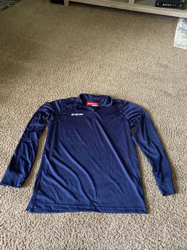 New Blue Adult Medium CCM 1/4 Zip Navy