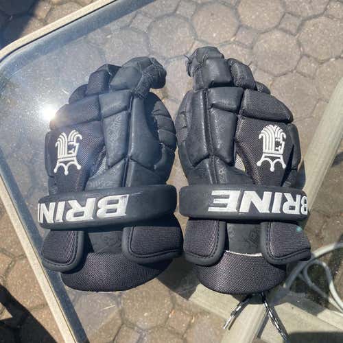 Black Used Player's Brine King Superlight II 13" Lacrosse Gloves