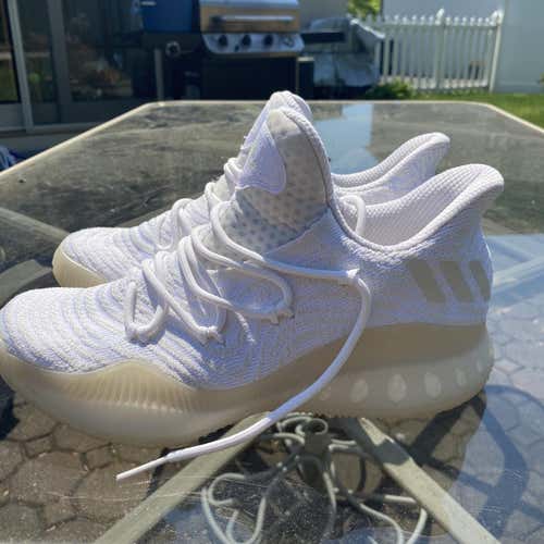 White Men's Size 9.5 (Women's 10.5) Adidas Shoes