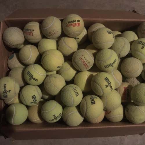 25 Assorted Wilson, Penn, YONEX Used Tennis Balls