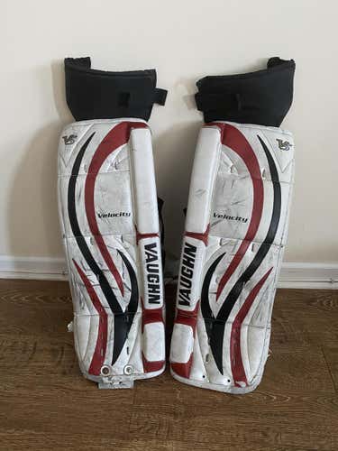 Red Used 26" Vaughn Velocity V5 Goalie Leg Pads