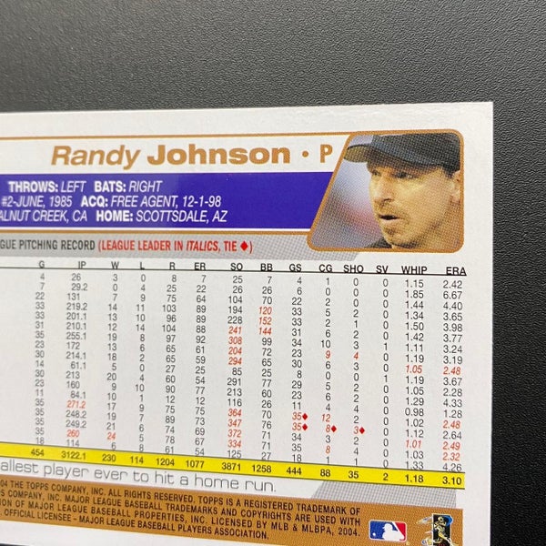 Randy Johnson 2002 Topps Jersey Card