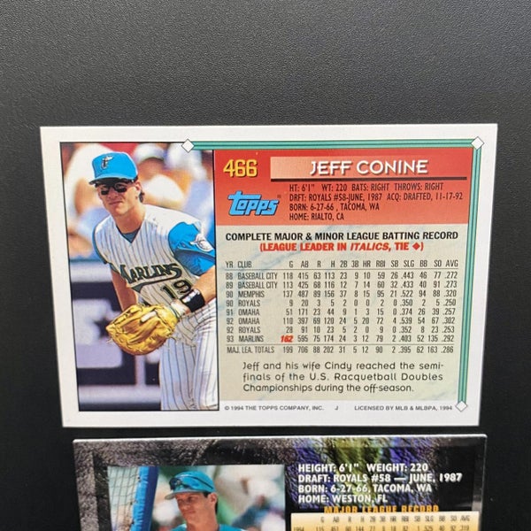 MINT JEFF CONINE TOPPS ALL-STAR ROOKIE MLB BASEBALL CARD BUNDLE - Florida  Marlins - 2 Card Lot