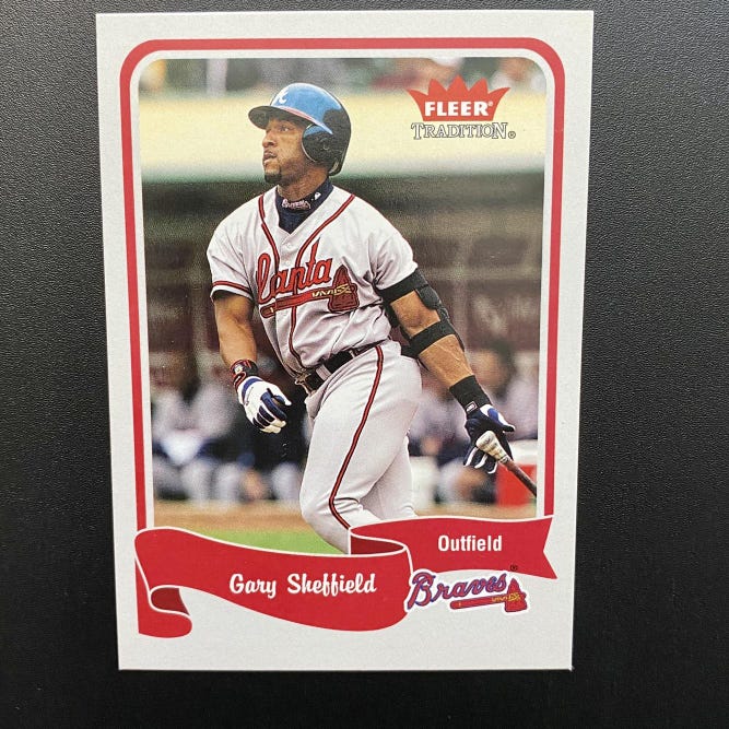 NM/MINT: GARY SHEFFIELD 2004 FLEER TRADITION MLB BASEBALL TRADING CARD - Atlanta Brave