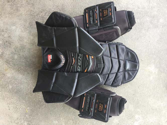 Used Senior Large CCM Premier Pro Chest and Arm Protector Goalie Chest Protector
