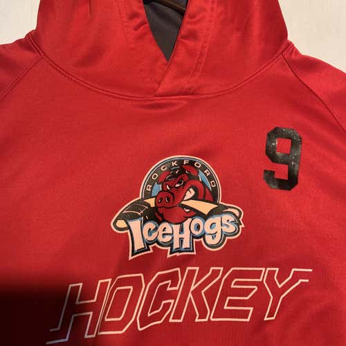 AHL Ice hogs Hoodie With Pockets Adult Large