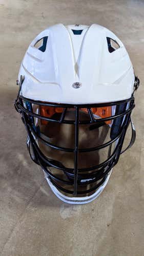 White Used Adult Player's STX Stallion 500 Helmet