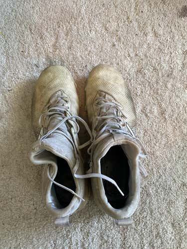 White Men's Molded Cleats High Top