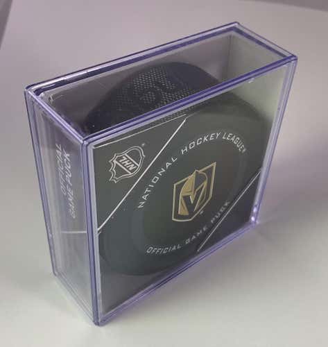 *New* NHL, Vegas Golden Knights, 2021 Official Game Hockey Puck, In Display Cube