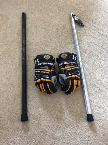 Black Used Player's Under Armour Engage 13" Lacrosse Gloves