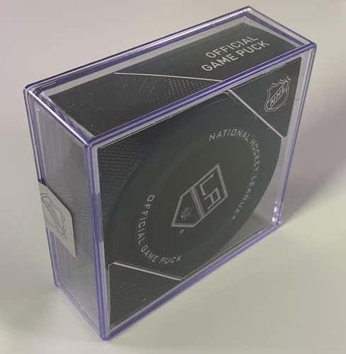 *New* NHL, Los Angeles Kings, 2021 Official Game Hockey Puck, In Display Cube