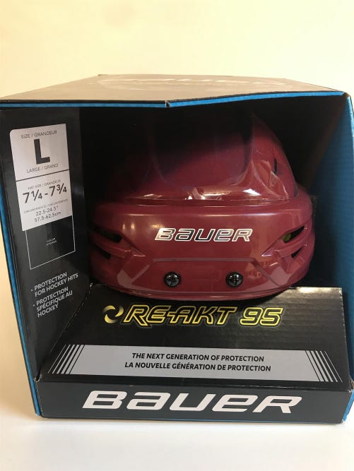Bauer Re-Akt 95 Helmet Wine Red Multiple Sizes