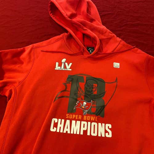 Tampa Bay Buccaneers Super Bowl LV Champions Red Adult XL Nike Sweatshirt * NEW