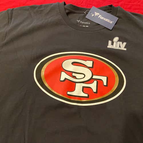 #85 George Kittle SF 49ers Super Bowl Black Adult XXXL NFL Long Sleeve T-Shirt
