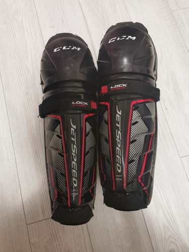 Used Senior CCM JetSpeed FT1 Shin Pads