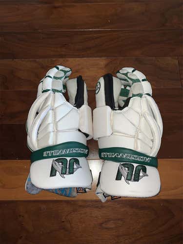 Jacksonville University JU College Lacrosse Custom White New Goalie Warrior Evo 13" Lacrosse Gloves