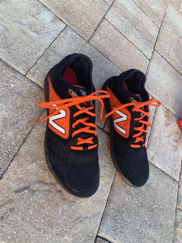 Black/Orange Men's Metal Cleats New Balance WORN ONCE! Size 11