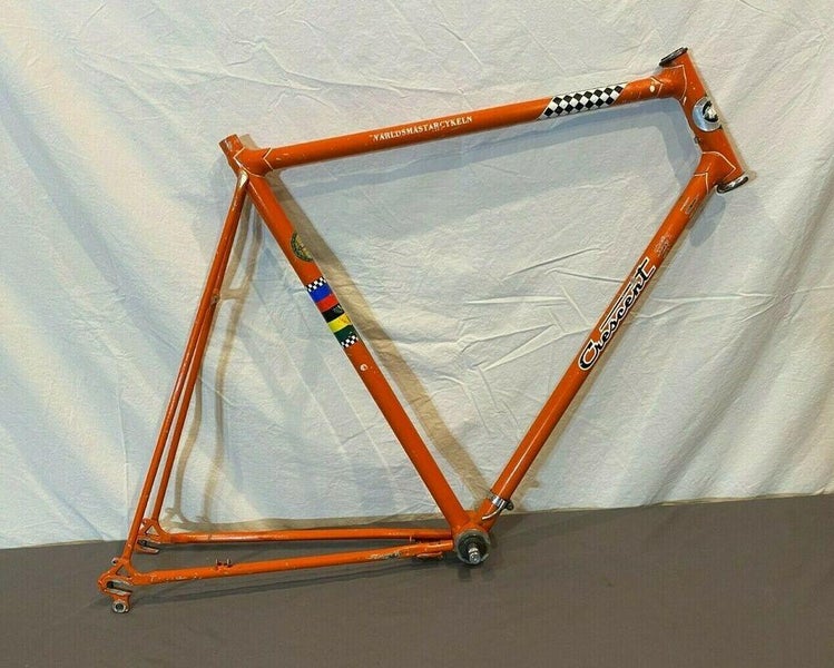 Vintage 1970s Varldsmastarcykeln Crescent 23" Lugged Steel Road Bike Frame +BB