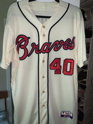 Majestic Atlanta Braves Alex Wood Jersey 44