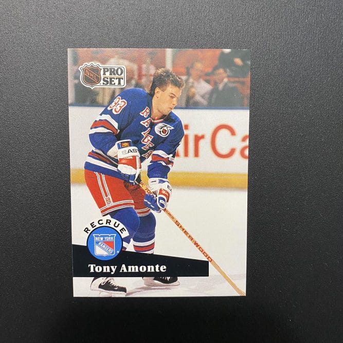 *MINT TONY AMONTE NHL PRO SET ROOKIE CARD