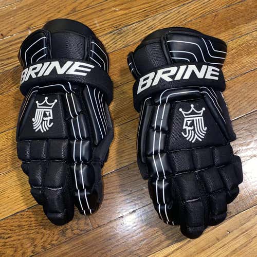 Black Used Player's Brine King Superlight 13" Lacrosse Gloves