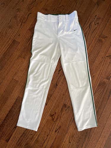 White w/ green Piping Nike Swingman Baseball Pants Youth XL