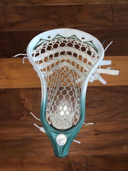 White And Green Fade Used Attack & Midfield Strung Optik Head StringKing Mesh