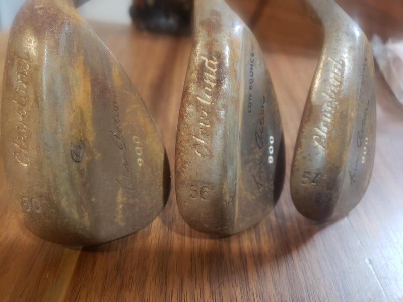 Cleveland Rusty Tour Action 900 Wedge Set 54,56 & 60 RH Reg Flex Steel Shafts