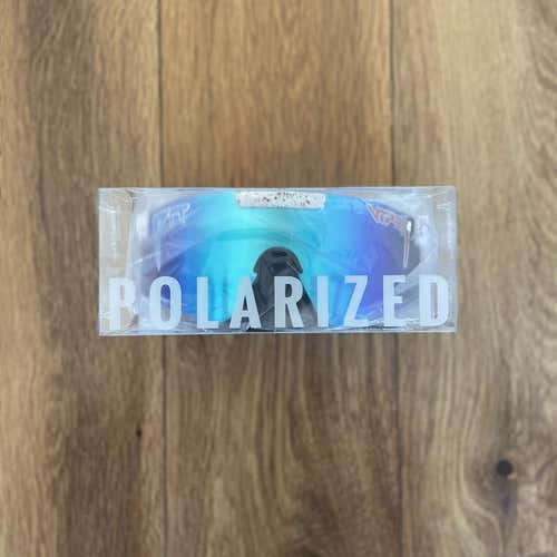 NEW Pit Viper Sunglasses - White Frame w/ Blue & Purple Multilayer Lens