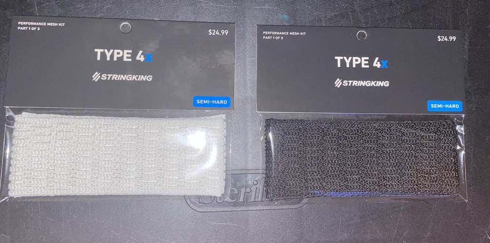 2 White/ Black New StringKing Mesh