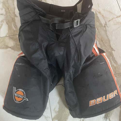 Black Senior Medium Bauer Pro Stock Hockey Pants
