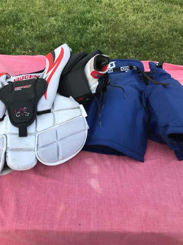 Used Vaughn Chest Protector And Like New Ccm Goal Pants