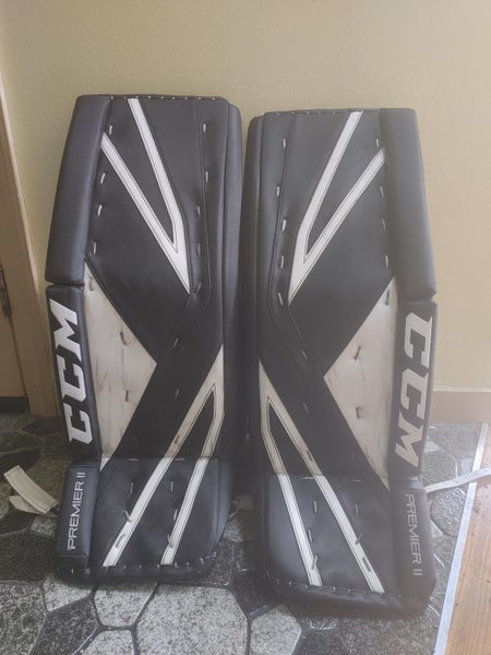 Custom Black Used Senior 33" +1 CCM Premier II Pro Goalie Leg Pads