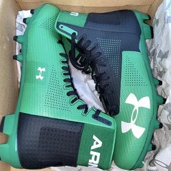 Green Men's Molded Cleats High Top