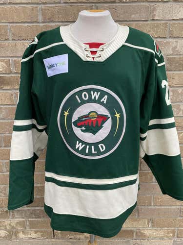 CCM Iowa Wild Pro Stock Game Used Jersey Size 54 Signed SADEK 9260