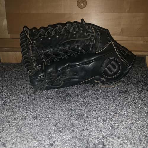 Black Kid Pitch (9YO-13YO) Outfield A1k 12.25" Baseball Glove