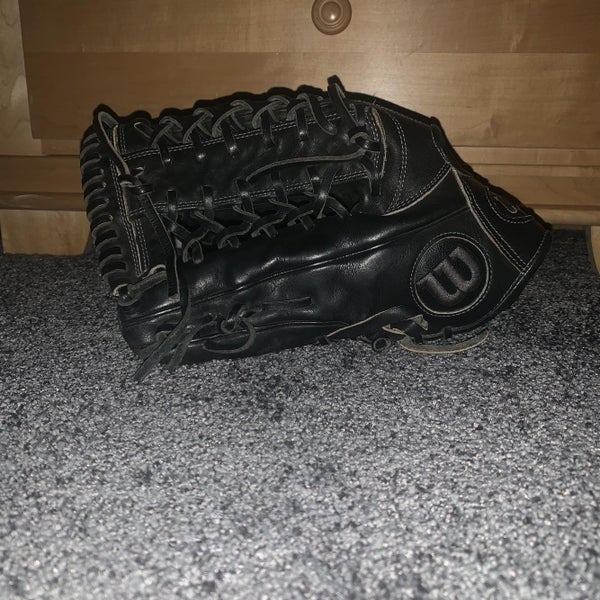 Black Kid Pitch (9YO-13YO) Outfield A1k 12.25" Baseball Glove