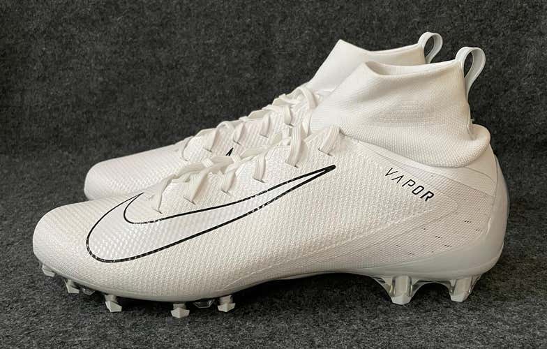 Men’s Nike Vapor Untouchable Pro 3 White Football Cleats 917165-120   Size 16