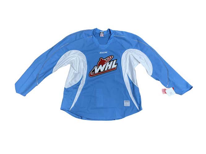 New CCM WHL Practice Jersey 56 Pro Stock Baby Blue