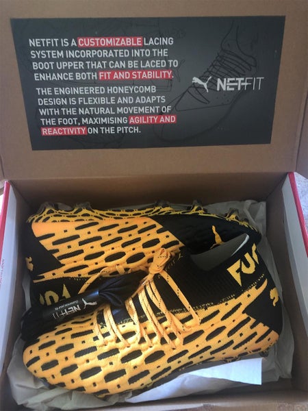 Yellow Men's Molded Cleats Puma Future 5.1 netfit fg/ag Cleats