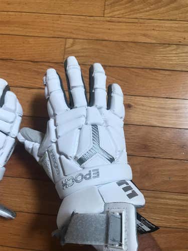 White New Player's Epoch Integra 12" Lacrosse Gloves