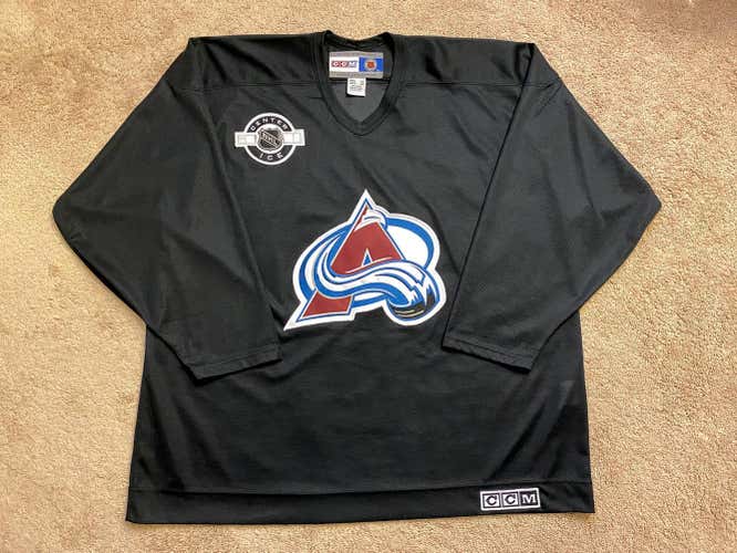 Black XXL Men's CCM Center Ice Colorado Avalanche Vintage Practice Jersey - NWOT