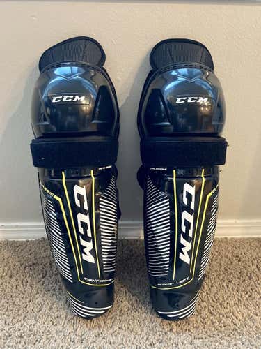 New Senior CCM Super Tacks Classic Shin Pads 15" w/Used (BUT UPGRADED) liners