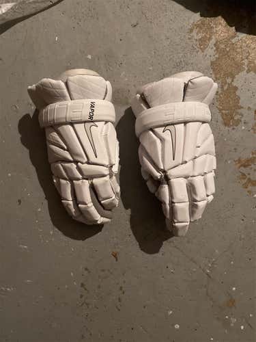 White New Nike Vapor Elite 12" Lacrosse Gloves