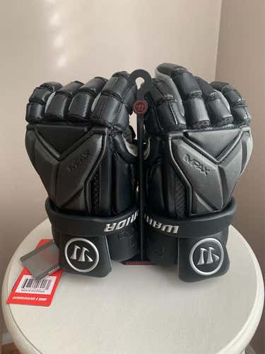 Black New Player's Warrior Evo Pro 13" Lacrosse Gloves