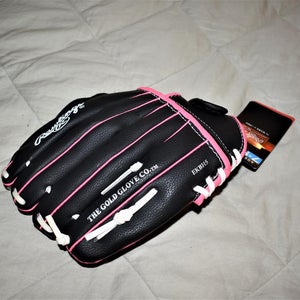 NEW - Rawlings Player Series PL15PW Baseball Glove, Black/Pink, 10.5 Inches