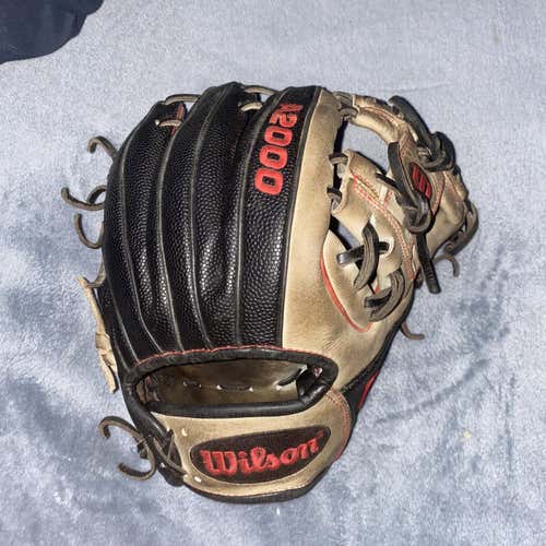 Black High School/College Infield A2000 11.25" Baseball Glove
