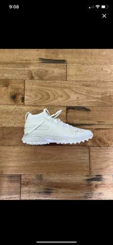 White Men's Spotlight Lacrosse Turf Cleats High Top